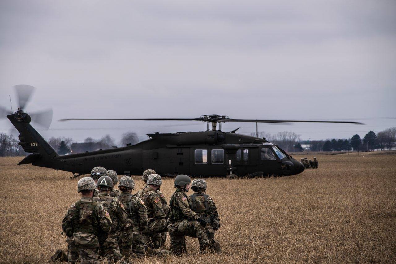 Cadet and helicopters - Spring 2019 FTX